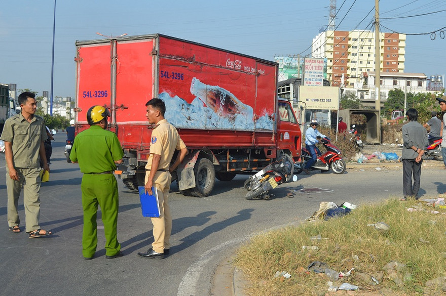 Hiện trường vụ tai nạn.