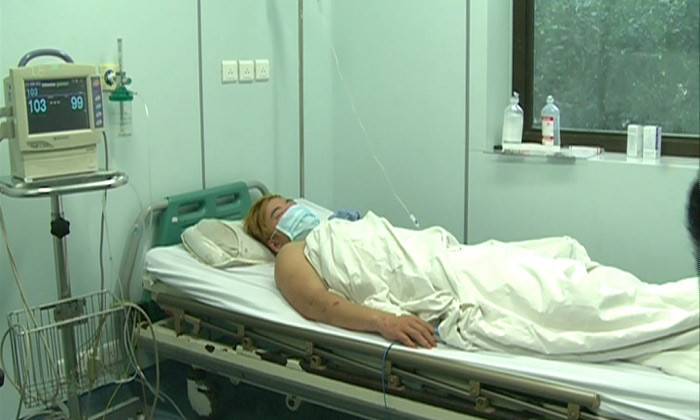 Bệnh nhân Đ. Đang được điều trị bệnh não mô cầu tại BV Bệnh Nhiệt đới T.Ư 