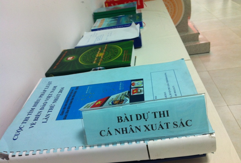 Một số tác phẩm đoạt giải được trưng bày tại buổi lễ