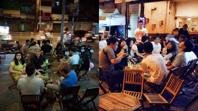 Hút shisha được xem như một mốt chơi “thời thượng” tại Sài Gòn. Ảnh: V.H