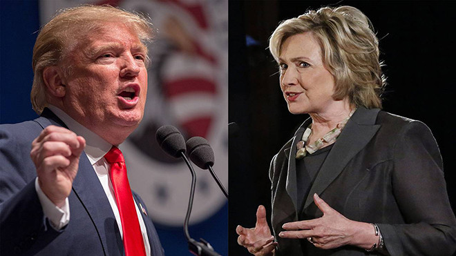 Tỷ phú Donald Trump và cựu ngoại trưởng Mỹ Hillary Clinton
