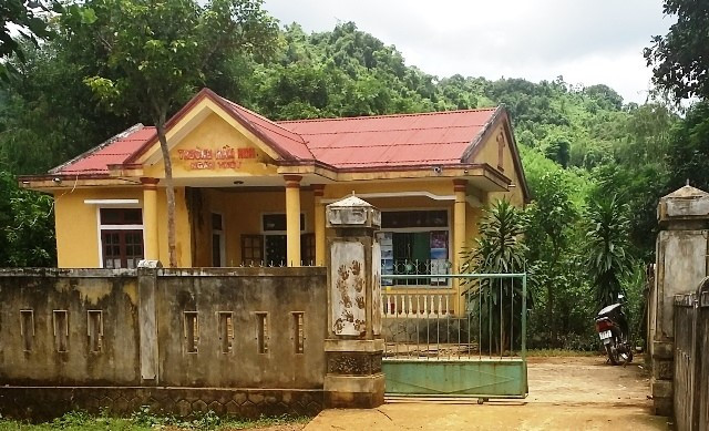 Trường mầm non xã Ngân Thủy - nơi xảy ra sự việc.Ảnh Lao Động.