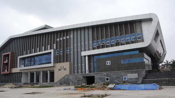 Nhà hát huyện Đan Phượng đầu tư 117,4 tỷ đồng “đắp chiếu” gây lãng phí. Ảnh: Hà Anh