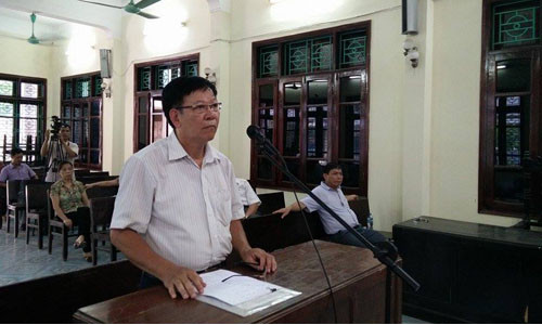 Ông Lương Ngọc Phi tại tòa vào chiều ngày 10/8. Ảnh: Vnexpress
