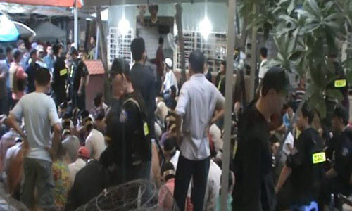 Hiện trường sòng bạc ở hẻm 348 Phan Văn Trị. Ảnh: Thanh Niên