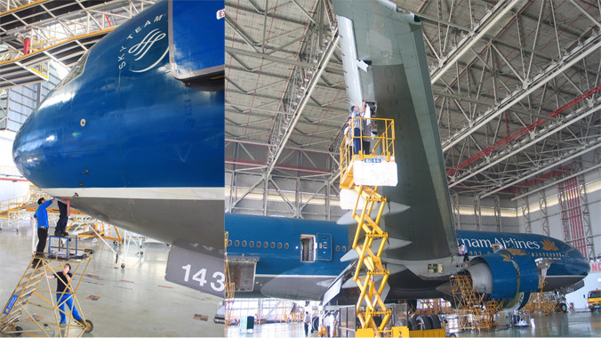 Sửa chữa tàu bay là nghề đòi hỏi kỹ thuật cao nhưng Việt Nam sớm làm chủ