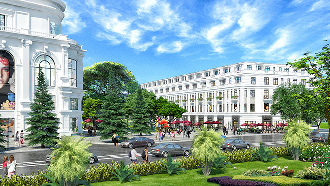 Trung tâm Vincom Shophouse Hải Phòng nhìn từ xa