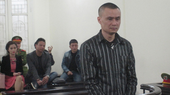 Bị cáo trong phiên xử ngày 9/4. Ảnh: Bắc Hà