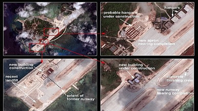 Ảnh vệ tinh chụp đảo Phú Lâm hôm 17/3/2015