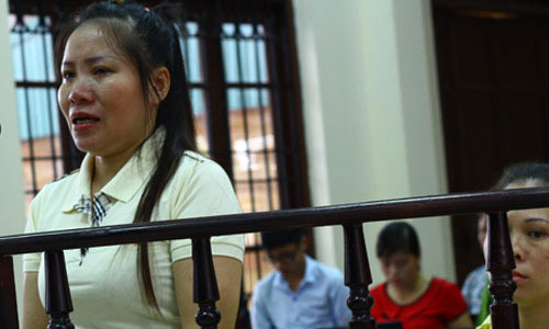 Bị cáo Nguyệt tại phiên tòa. Ảnh: Vnexpress