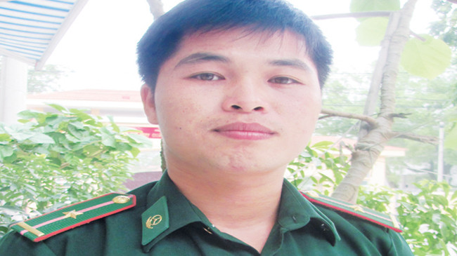 Thiếu úy Hà Hùng Mạnh. Ảnh: Duy Chiến