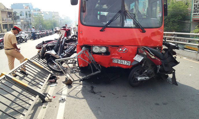 Hiện trường vụ việc. Ảnh: Thanh Niên