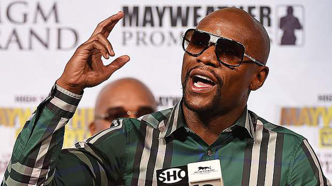 Mayweather khẳng định anh luôn là võ sỹ trong sạch và ủng hộ việc chống doping trong thể thao. Ảnh: AP