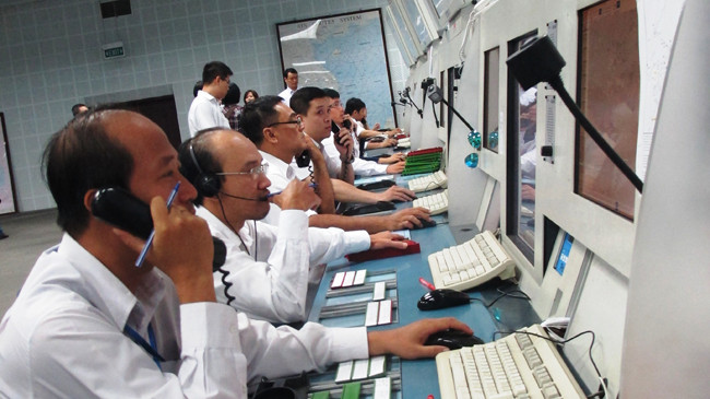 Trung tâm kiểm soát không lưu tại TPHCM. Ảnh: Bảo An