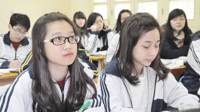 Những thí sinh sẽ dự kỳ thi THPT quốc gia 2015. Ảnh: Hồ Thu