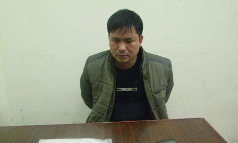 Lương Văn Tiếp tại cơ quan điều tra. Ảnh: Công an Nhân dân.