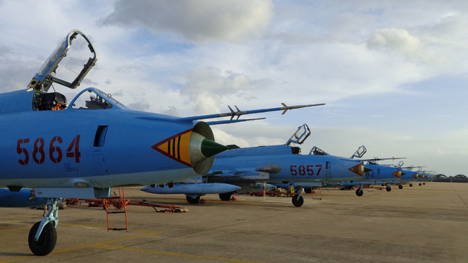 Máy bay Su 22M4 số hiệu 5857 trước khi gặp nạn. Ảnh: T.Đ