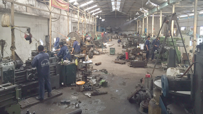 Xưởng cơ khí của ông Vân trong khu công nghiệp Trà Nóc.