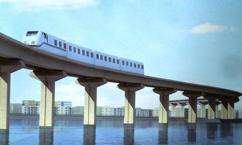 Phối cảnh tuyến đường sắt đô thị Cát Linh - Hà Đông.