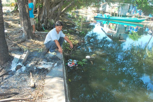 Nơi được cho là tìm thấy thi thể của ông Nguyễn Duy An. Ảnh: NLĐ