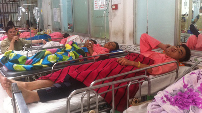 Nạn nhân tại Bệnh viện Chợ Rẫy. Ảnh: Quốc Ngọc