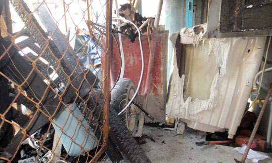 Một số đồ đạc bị hư hỏng trong vụ cháy