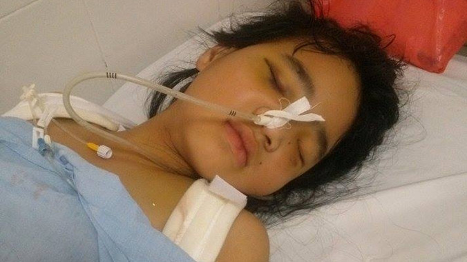 Cháu Thảo điều trị tại bệnh viện