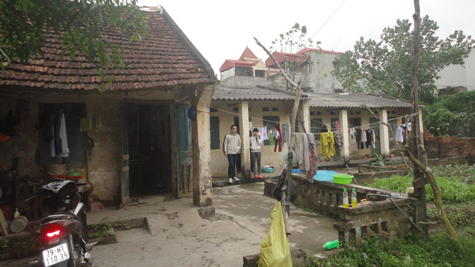 Những căn nhà cấp 4 xuống cấp tại Khu tập thể Viện CS&CLPTNNNT. Ảnh: K.N 