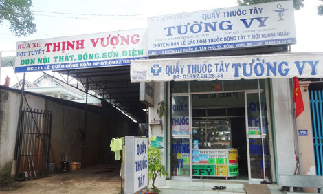Quầy thuốc của Phạm Thị Ngọc Chiến. Ảnh: Đất Việt
