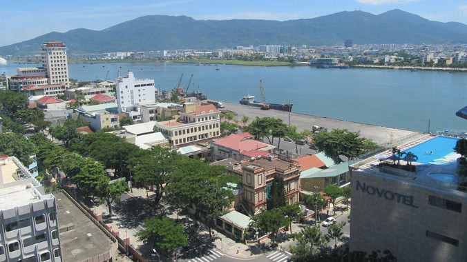 Một đoạn sông Hàn nhìn từ trên cao