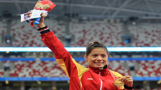 Nhà vô địch SEA Games 28 Nguyễn Thị Huyền lại “vô duyên” với những chuyến tập huấn nước ngoài nâng cao thành tích? Ảnh: VSI