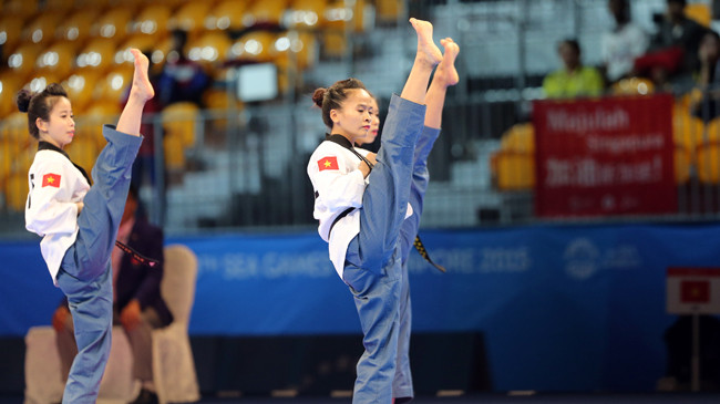 Đội quyền nữ Taekwondo Việt Nam. Ảnh: VSI