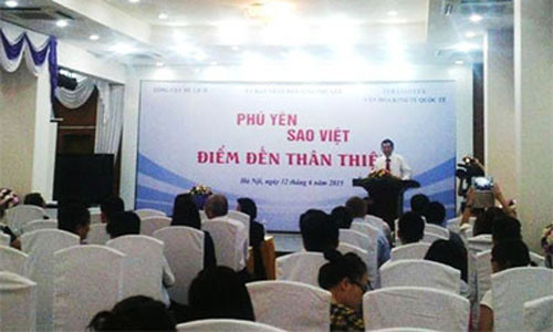 Toàn cảnh buổi quảng bá, xúc tiến du lịch Phú Yên tại Hà Nội. Ảnh: Quân đội Nhân dân.