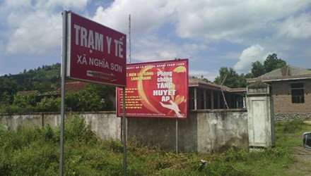 Trạm Y tế xã Nghĩa Sơn nơi xảy ra vụ việc.