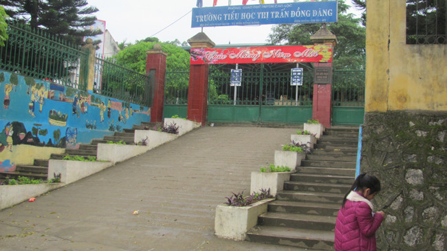 Trường Tiểu học Đồng Đăng, nơi xảy ra sự việc các em nhỏ tố bị lạm dụng. Ảnh: Duy Chiến