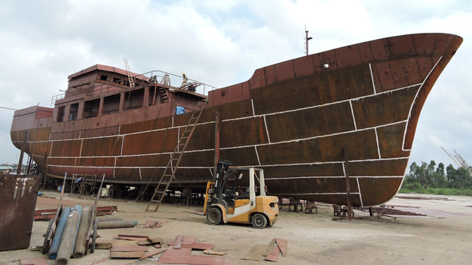 Tàu đóng mới ưu đãi theo NĐ 67 của ngư dân Bình Sơn, Quảng Ngãi