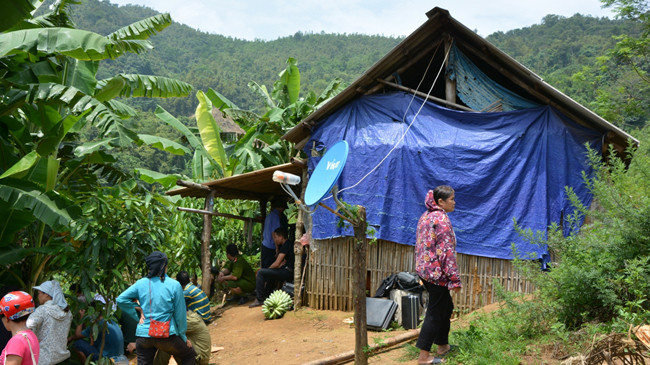 Lán nương nơi phát hiện xác chết hai cháu bé