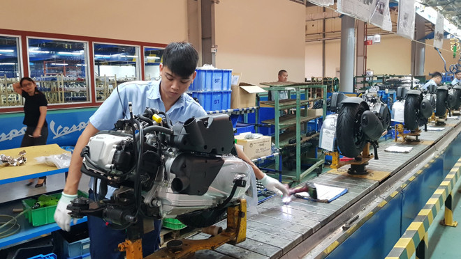 Ðộng cơ xe máy Piaggio được sản xuất tại Việt Nam