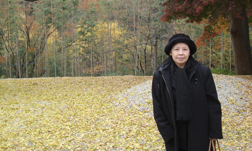 Trong một lần đến Hàn Quốc giao lưu văn học, 2007. Ảnh: NVCC