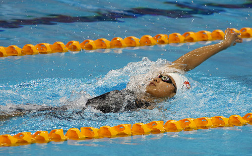 Ánh Viên không đạt mục tiêu đặt ra là vào chung kết, nhưng đã cải thiện rất nhiều so với thành tích cá nhân. Ảnh: Lâm Thoả.