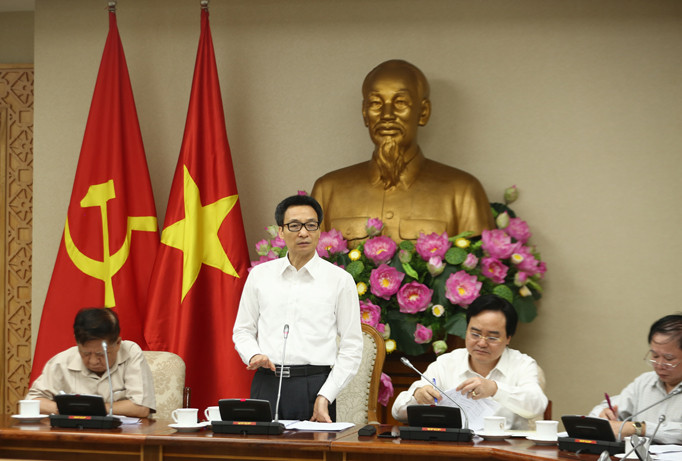 Phó Thủ tướng Vũ Đức Đam tại buổi làm việc với Bộ GD&ĐT.