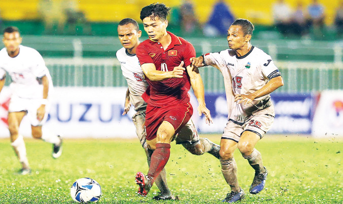 Công Phượng đã có cú đúp trong trận khai mạc vòng loại U23 châu Á tại TPHCM.