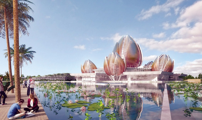 Hoa sen trở thành cảm hứng thiết kế Nhà hát opera ở Hà Nội.