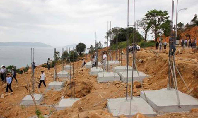 Nền móng 40 biệt thự xây trái phép tại Sơn Trà.