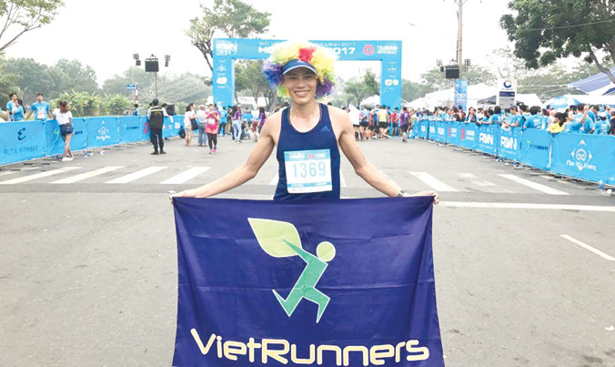 Nguyễn Văn Long tại giải Việt dã TPHCM đầu năm 2017. Ảnh: N.L.