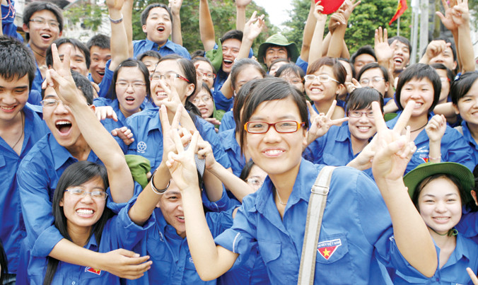 Thanh niên tình nguyện Thủ đô. Ảnh: Hồng Vĩnh.