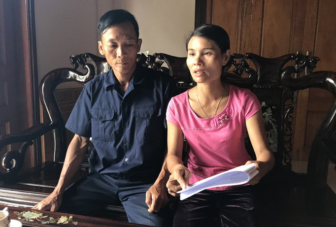 Vợ chồng cô Đỗ Thị Hồng Huế.