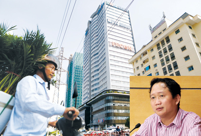 Trụ sở Tổng Cty Cổ phần xây lắp dầu khí Việt Nam PVC (ảnh lớn). Trịnh Xuân Thanh (ảnh nhỏ)