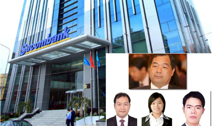 Ông Trầm Bê người đã thâu tóm Sacombank (ảnh lớn). Ông Trầm Bê (trên) cùng 3 con ở Sacombank. Ảnh: PV.