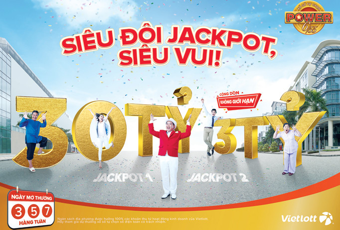 Siêu đôi Jackpot, siêu vui của xổ số tự chọn Power 6/55.